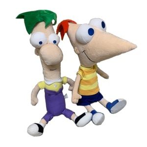 Talking Phineas and Ferb plush Stuffed Animal 15 Inch Disney Figurine
